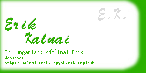 erik kalnai business card